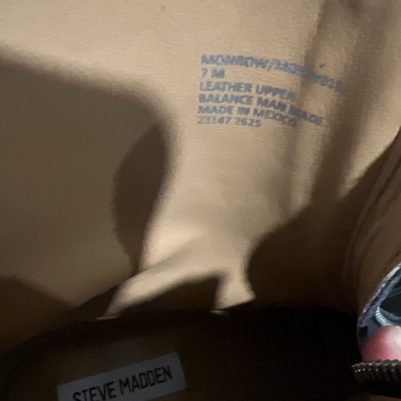 STEVE MADDEN Women's New Boots Size 7 M Black LEATHER Jones Monrow Zipper Combat - Picture 11 of 11